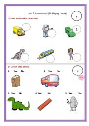 English Worksheet: assessment in toys, colours.
