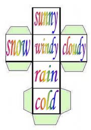 English Worksheet: weather Dice