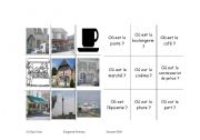 English Worksheet: places in a town