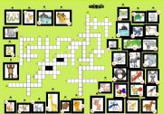 English Worksheet: 36 animals in crossword. 