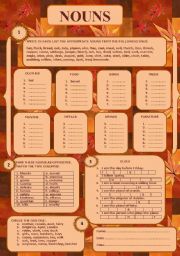 English Worksheet: Nouns 2