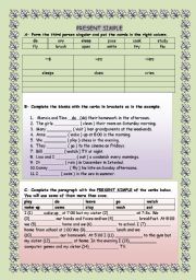 English Worksheet: Present Simple