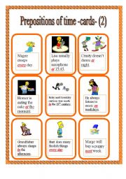 English Worksheet: Preposition of Time part 2