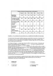 English Worksheet: Writing Tables