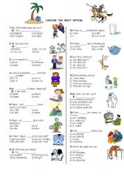 English Worksheet: There is / are - Present continuous tense