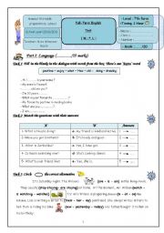 English Worksheet: 7 Th Form DS 1 (Term 1) 2010-2011
