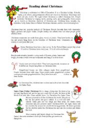 English Worksheet: Christmas reading