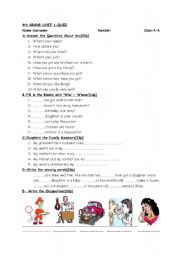 English Worksheet: quiz