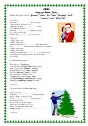 English Worksheet: Abba Happy New Year