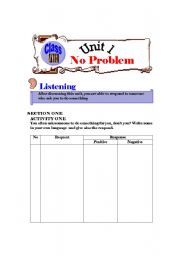 English Worksheet: no problem