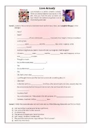 English Worksheet: FILM - LOVE ACTUALLY - listening activities