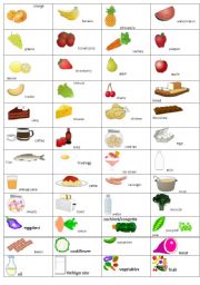 English Worksheet: Food Vocabulary 
