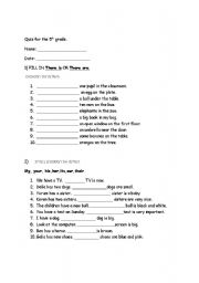 English Worksheet: quiz 5th grade