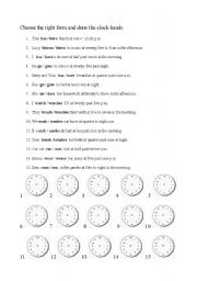 English Worksheet: daily routines