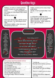 English Worksheet: Question tags