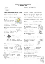 English Worksheet: quiz