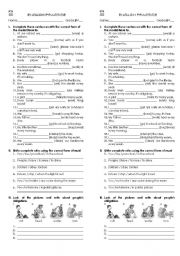 English Worksheet: have to