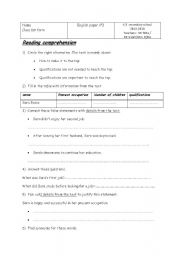 English worksheet: english test