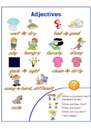 English Worksheet: Adjectives- Opposites (3/3)