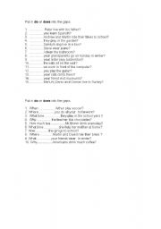 English Worksheet: do - does