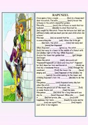 English Worksheet: rapunzel