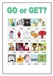 English Worksheet: GO or GET?