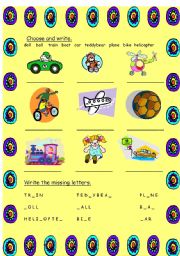 English worksheet: TOYS