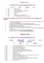 English Worksheet: Phrasal verbs fall and get