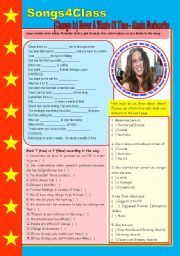 Songs4Class: (Change is) Never a waste of time  Alanis Morissette  reading comprehension, listening and grammar (relative pronouns) [4 tasks] ((2 pages)) ***editable