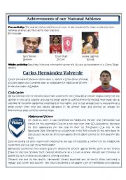 English Worksheet: Costa Rican Athletes