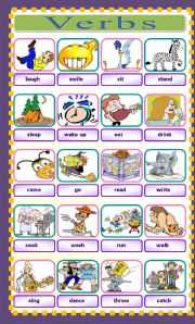 English Worksheet: Action Verbs