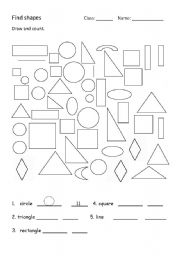 English Worksheet: shapes 