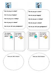 English Worksheet: Transportation