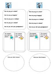 English worksheet: Transportation