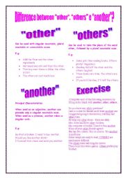 English Worksheet: Difference between 