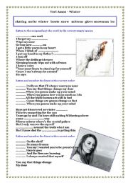 English Worksheet: Song - Tori Amos - Winter ( listening - winter vovabulary)