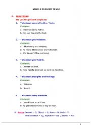 English Worksheet: Simple Present Tense
