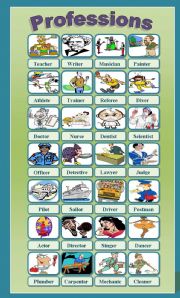 English Worksheet: Professions Pictionary