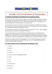 English Worksheet: History of the New year