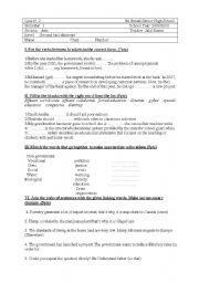 English Worksheet: Quiz