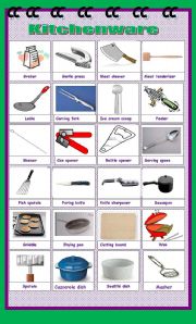 English Worksheet: kitcheware