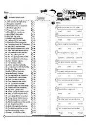 English Worksheet: Verb Tenses Mix_01 Simple Past_Reg & Irr (Fully Editable + Key)