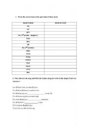 English worksheet: Song - Because you loved me