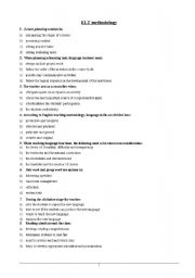 English Worksheet: elt methodology