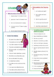 English Worksheet: MIXED GRAMMAR