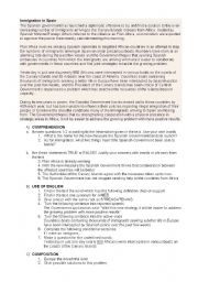 English Worksheet: Immigration in Spain