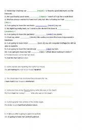 English Worksheet: text - mixed tenses