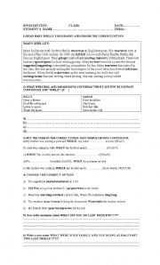 English Worksheet: EXAM REVIEW 