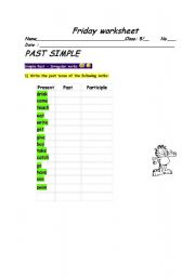 English worksheet: Past Simple