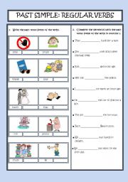 English Worksheet: Past simple of regular verbs